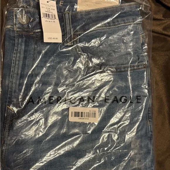 American Eagle Outfitters Airflex Denim Jeans in Light Blue Two Pair 36x36